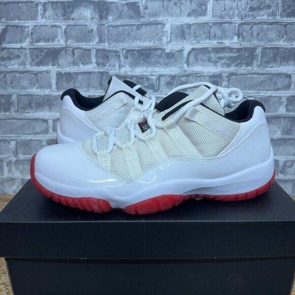 Nike Air Jordan Retro XI Low Cherry Bottom White Red 528895-101 Mens Sz 8.5 New - Picture 1 of 8